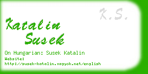 katalin susek business card